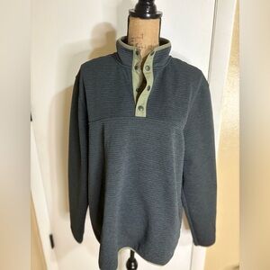 J Crew Factory Men’s Authentic Fleece Pullover Sweatshirt 1/4 snap large